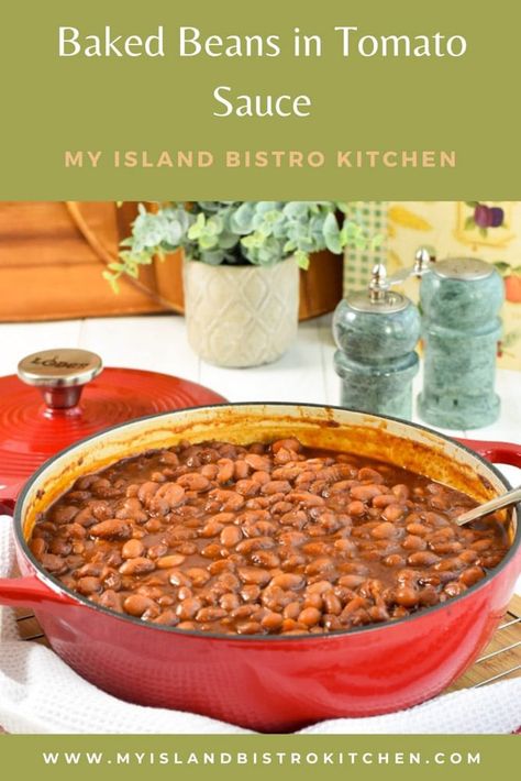 Baked Beans In Tomato Sauce, Beans In Tomato Sauce, Heinz Baked Beans, Homemade Baked Beans, Homemade Beans, Bistro Kitchen, Cherry Tomato Sauce, Baked Bean Recipes, Baked Tomatoes