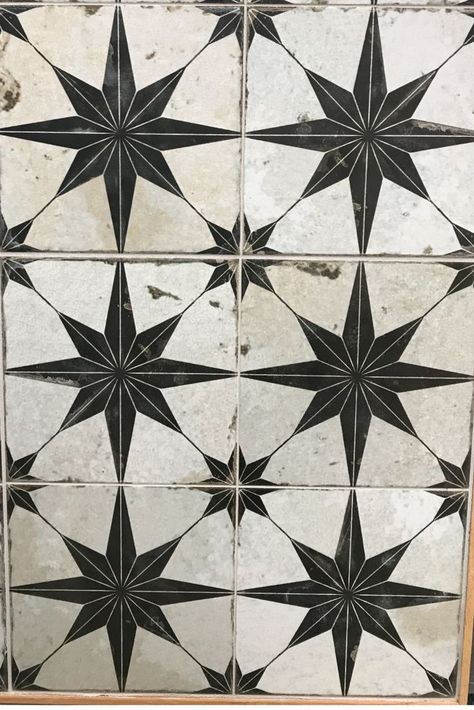 Rustic Star Tile Design For Laundry Room. Unique Tile Ideas. #tile #startile Laundry Room Tile, Star Tile, Vintage Industrial Design, Unique Tile, Room Tiles, Ceramic Floor Tiles, Bathroom Floor Tiles, Ceramic Floor, Wall Patterns