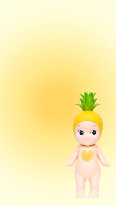 #sonyangels #sonyangel #pineapple #yellow #yellowaesthetic Cher Wallpapers, Sony Angel, Kawaii Logo, Pineapple Wallpaper, Pineapple Yellow, Angel Wallpaper, Sonny Angel, Yellow Wallpaper, Yellow Aesthetic