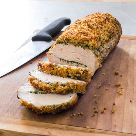 have made 2 so far using different herbs. Was great! I think this is the best pork roast seasoning n prep i have ever eaten. Very Roasted Pork Loin, Boneless Pork Roast, Donut Toppings, Christmas Meal, Cookie Toppings, Pork Roast Recipes, America's Test Kitchen Recipes, Roasted Pork, Kitchen Herbs