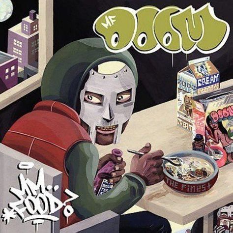 Mf Doom Albums, Operation Doomsday, Food Artists, Mf Doom, Music Album Covers, Mac Miller, Super Villains, Radiohead, Gumbo