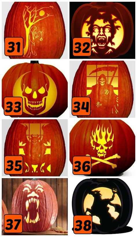 15 Scary Pumpkin Carving Stencils                                                                                                                                                                                 More Scary Pumpkin Carving Ideas Templates, Crazy Pumpkin Carving Ideas, Scary Pumpkin Carving Stencils, Pumpkin Stencils Free Templates, Scary Pumpkin Carving Ideas, Free Pumpkin Stencils, Scary Pumpkin Carving Patterns, Pumpkin Pumpkin Carving, Free Pumpkin Patterns