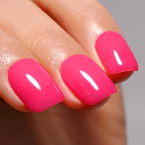 Jelly Pink Gel Nail Polish 16ml Sheer Hot Pink Nail Polish UV/LED Soak Off Gel Polish for Spring Summer French Manicure 1Pcs - summer nails Summer French Manicure, Hot Pink Nail Polish, Hot Pink Nail, Pink Gel Nail Polish, Uv Nail Polish, Pink Gel Nails, Hot Pink Nails, Summer Manicure, Pink Gel