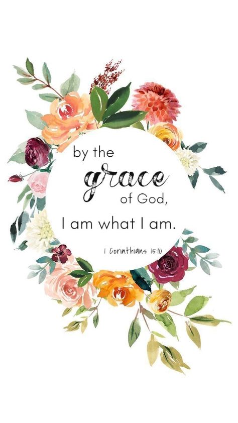 By the grace of God, I am what I am Iphone Wallpaper Quotes Bible, Quotes Bible, Verses Wallpaper, Ayat Alkitab, Pola Sulam, Wallpaper Iphone Quotes, 수채화 그림, Quotes God, Trendy Quotes