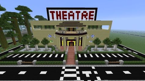 Could This Be The Beginning Of The End For Theaters? Minecraft Theater, Minecraft Dimensions, Mincraft Bilds, Mincraft Rooms, Minecraft 6, Mind Craft, Minecraft Shops, Modern Minecraft Houses, Planet Minecraft