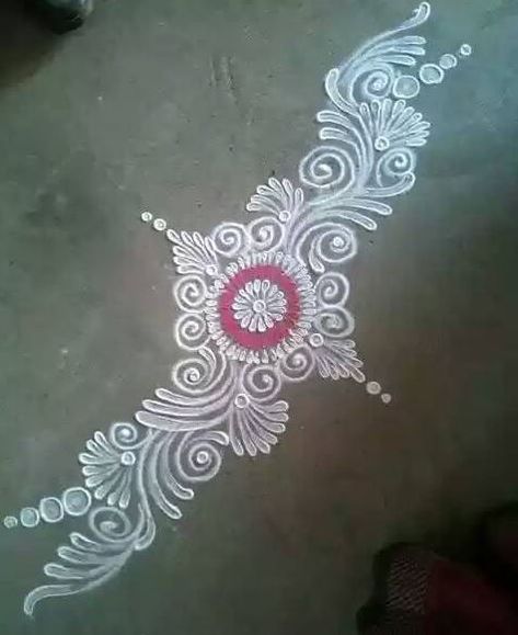 Rangoli Designs Without Dots DB4 Freehand Rangoli Design, Rangoli Designs For Diwali, New Rangoli, Rangoli Designs For Competition, Freehand Rangoli, Easy Rangoli Designs Videos, Rangoli Designs Photos, Rangoli Designs Simple Diwali, Alpona Design