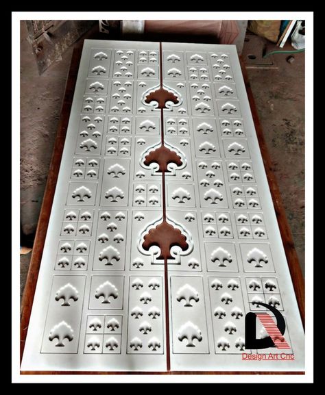 Cnc Temple Door Design, Puja Door Cnc Design, Mandir Door Jali Design, Mandir Jali Door Design, Mandir Jaali Designs, Cnc Pooja Door Design Modern, Pooja Cnc Design, Om Cnc Jali Design, Pooja Room Cnc Design