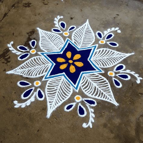 Simple Rangoli Designs Latest, Rajasthani Rangoli, Pongal Muggulu, Chalk Rangoli, White Rangoli, Colour Kolam, Rangoli Designs For Competition, Designs Rangoli, Very Easy Rangoli Designs