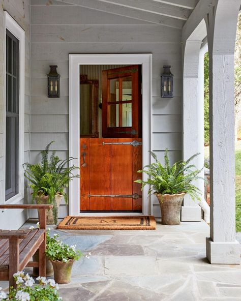 Home decor • Instagram Dutch Doors Exterior, Dutch Doors, Front Door Styles, Dutch Door, Mountain Homes, Mountain Home, Growing Family, Mountain House, Ship Lap Walls