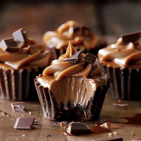 Salted Caramel Chocolate Mousse Cups - Recipes, Tasks & Tools Salted Caramel Chocolate Mousse Cups, Chocolate Cups With Mousse, Caramel Mouse, Caramel Chocolate Mousse, Cups Recipes, Chocolate Mousse Cups, Caramel Mousse, Mousse Cups, Swiss Chocolate