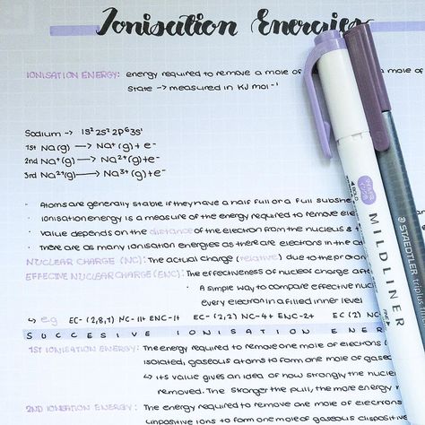 Ionisation Energy Notes, Energy Notes, Ionisation Energy, Ionization Energy, Chemistry Notes, New Hobbies, Chemistry, To Learn, Hobbies