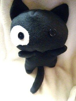 Cat Plushy Diy, Diy Cat Plush, Plushie Drawing, Stuffed Black Cat, Cat Plush Pattern, Sewing Plushies, Sewing Plush, Sewing Cat, Hello Kitty Plushie