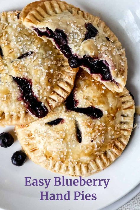 Homemade Blueberry Pie Filling, Easy Hand Pies, Ninja Combi, Canned Pie Filling, Fruit Hand Pies, Pocket Pies, Blueberry Hand Pies, Sweet Slices, Homemade Blueberry Pie