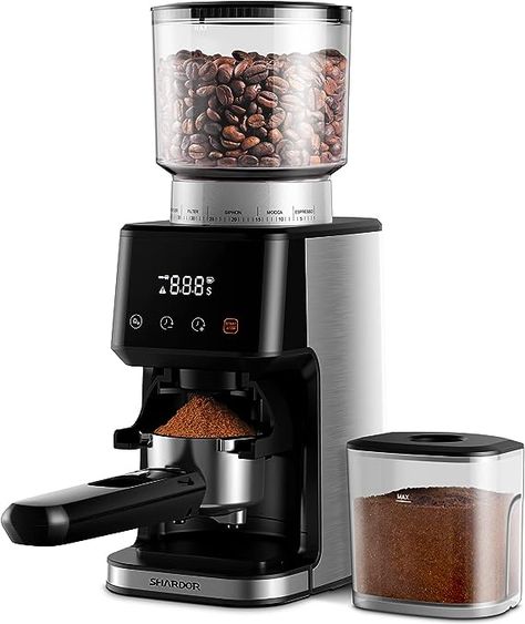 Grind Time, Burr Coffee Grinder, Coffee Grinder Electric, Espresso Grinder, Coffee Container, Coffee Bean Grinder, Espresso Beans, Coffee Powder, Milk Frother