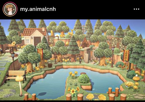 Animal Crossing Inspiration, Acnl Paths, Cottagecore Animal Crossing, Acnh Cottagecore, Water Island, Animal Crossing 3ds, Animal Crossing Guide, Animal Crossing Wild World, New Animal Crossing