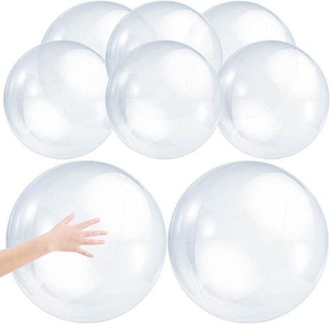 Amazon.com: 8 Pieces Inflatable Clear Beach Ball Inflatable Clear Balloons Transparent Swimming Pool Party Ball for Summer Beach, Pool and Party Favor, 16 Inches, 24 Inches : Toys & Games Swimming Pool Party, Surf Baby, Pool Party Themes, Oyster Roast, Surf Party, Clear Beaches, Party Swimming Pool, Beach Birthday Party, Beach Balls