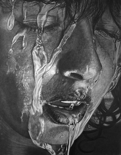 Paul Shangai Japanese Images, Photorealistic Drawings, Hyperrealistic Drawing, Water Artists, Drawing Hands, Painting Sculpture, Cool Pencil Drawings, Charcoal Art, Pencil Sketches