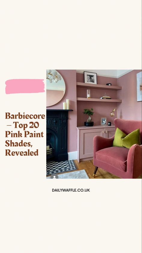 20 popular pink shades of paint for the barbiecore trend Barbiecore Aesthetic, Modern Cottage Homes, Pink Paint Colors, Little Greene Paint, Paint Shades, Pink Paint, Modern Cottage, Cottage Homes, House Rooms