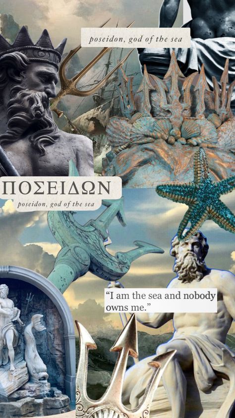 #tv #wallpaper #art #vibes #vintage #greekmythology #greekgod #poseidon #olympians Posiden Wallpapers, Poseidon Aesthetic Wallpaper, Greek Gods Wallpaper, Poseidon Wallpaper, Poseidon Art, Poseidon Greek Mythology, Poseidon Aesthetic, Chb Cabins, Poseidon God Of The Sea