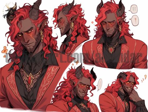 Tiefling lord for $4 https://www.deviantart.com/aibondar/art/Tiefling-Aristocrat-06-12-23-4-31-1003220121 More adopts here: https://www.deviantart.com/aibondar 🌟 Immerse yourself in the world of fantasy! Explore diverse characters and inspire our AI art journey on DeviantArt. #FantasyArt #Roleplay #AIArt #Creativity" #adopt #adoptable #aibondar Red Tiefling Male, Red Tiefling, Coloured People, Diverse Characters, Oc Inspo, Support Art, Hot Anime, World Of Fantasy, Modern Fantasy