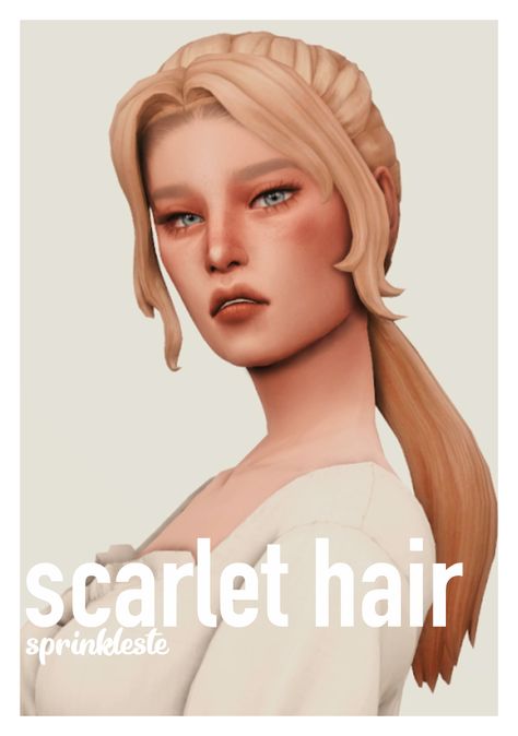 Scarlet Hair, Hair 90s, Sims 4 Cc Hair, Medieval Hairstyles, Sims 4 Cas, Cc Finds, Sims 4 Cc, Sims 4 Custom Content, Maxis Match