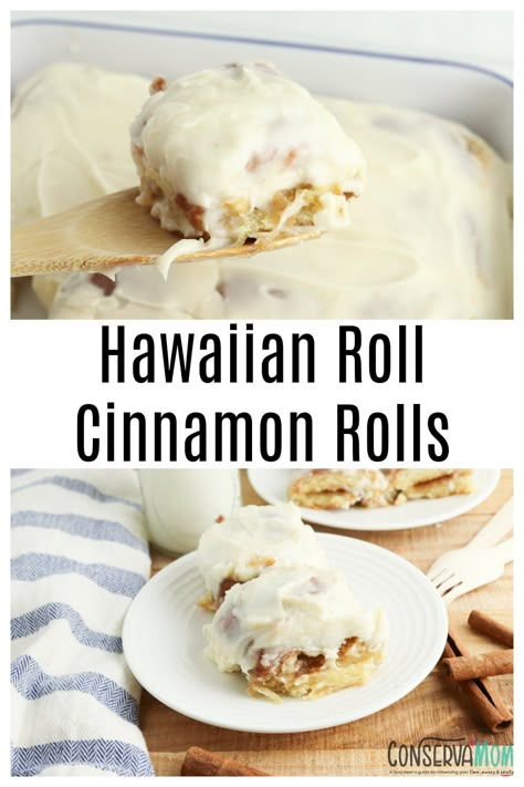 Hawaiian Roll Cinnamon Rolls, Easiest Cinnamon Rolls, Easy Cinnamon Rolls Recipe, Cinnamon Bun Recipe, Hawaiian Roll, Cinnamon Roll Recipe Homemade, Cinnamon Roll Bake, Best Brunch Recipes, Hawaiian Dishes