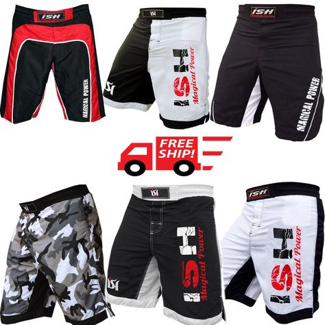 cool Kick Boxing MMA Shorts UFC Cage Fight Fighter Grappling Muay Thai Men's Short   Check more at https://harmonisproduction.com/kick-boxing-mma-shorts-ufc-cage-fight-fighter-grappling-muay-thai-mens-short/ Ufc Shorts, Mma Shorts, Sport Online, Grappling, Muay Thai, Kickboxing, Ufc, Boxing, Sport Outfits