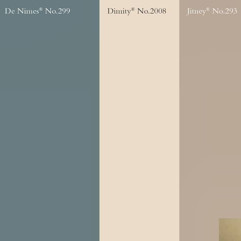 Kitchen colors. | A little colour inspiration for today... calming seaside palette with Farrow & Ball colours De Nimes (299), Dimity (2008) and Jitney… Modern Living Room Colors, Farrow And Ball Living Room, Living Room Color Combination, Farrow Bal, Room Color Combination, Hallway Colours, Living Room Transformation, Snug Room, Interior Wall Paint