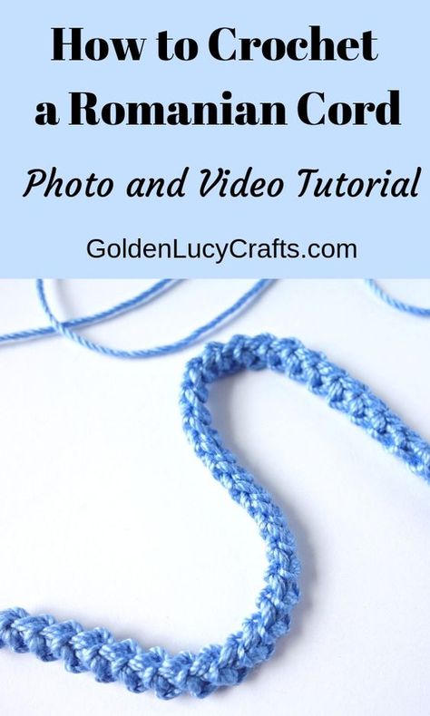 How to crochet Romanian cord photo and video tutorial, romanian cord, crochet cord, crochet ribbon, #crochetpatterns Cordon Crochet, Christmas Emoji, Cord Crochet, Crochet Ribbon, Bracelet Crochet, Irish Crochet Patterns, Confection Au Crochet, Crochet Geek, Crochet Cord