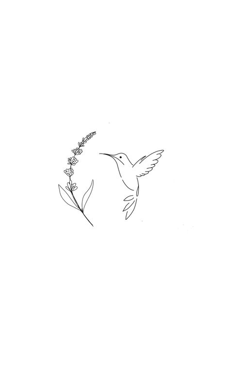 Line Work Hummingbird Tattoo, Minimalist Hummingbird Tattoo, Simple Hummingbird Tattoo, Fine Line Hummingbird Tattoo, Hummingbird Tattoo, Minimalist Flowers, Discreet Tattoos, Hip Tattoo, Little Tattoos