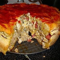 Chicago Style Deep Dish Pizza, Pizza Lasagna, Stuffed Pizza, Deep Dish Pizza Recipe, Chicago Deep Dish Pizza, Chicago Style Pizza, Chicago Pizza, Pizza Recipes Homemade, Deep Dish Pizza