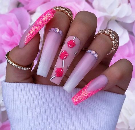 Pop Art Nails, Set Nails, Pink Dahlia, Nails Art, So Beautiful, Lollipop, Nails Inspiration, Dahlia, Art Style