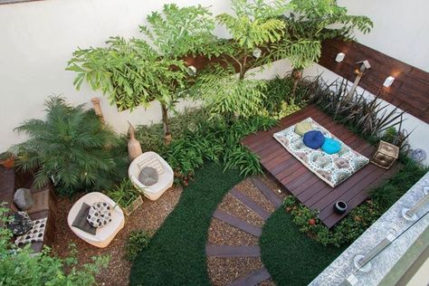 Ideas Para Decorar Jardines, Minimalist Garden, Patio And Garden, Backyard Garden Design, Garden Landscape Design, Garden Care, Roof Garden, Small Patio, Small Gardens