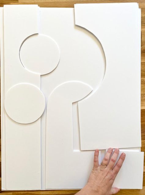 DIY°19 - Tableaux minimalistes en relief - Mon tout Mon Toit - Décoration, architecture intérieure et DIY 3d Wall Sculpture Art Diy, Diy Wall Art Decor Living Room, Diy Tableau Deco, 3d Canvas Art Diy, Tableau Relief, White Board Ideas, Diy Painting Ideas, Diy Tableau, Art Gold Leaf