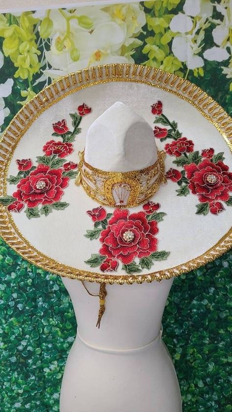 Quince Surprise Dance Outfits, Mariachi Quinceanera Dress, Red Quince Theme, Charro Hat, Charro Dress, Surprise Dance Outfits, Quinceñera Ideas, Charro Theme, Name For