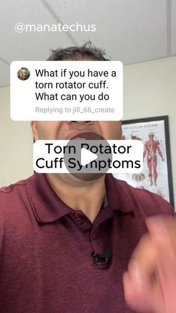 ManaTechUS on Instagram: "Replying to @jill_66_create here are the Torn Rotator Cuff Symptoms and Rotator Cuff Exercise to control pains. 💬 Comment And Share If This Rotator Cuff Exercise Helped Your Pain!   I hope I was able to help and answer your question.✌  dm for credit/removal #rotatorcuff #tornrotatorcuff #symptoms #rotatorcuffinjuries  #rotatorcuffexercises #rotatorcufftear #physicaltherapy" Exercises For Torn Rotator Cuff, Torn Rotator Cuff Exercises, Torn Rotator Cuff Symptoms, Rotator Cuff Rehab, Torn Rotator Cuff, Rotator Cuff Pain, Shoulder Rehab Exercises, Rotator Cuff Exercises, Neck And Shoulder Exercises