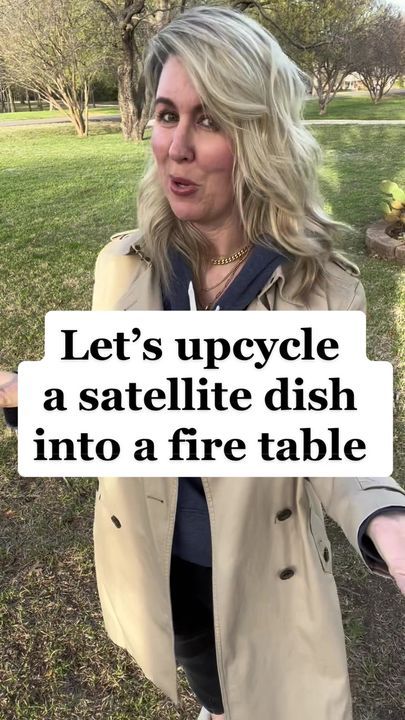 TikTok - Make Your Day Satellite Dish Repurpose, Satellite Dish, Fire Table, Repurpose, Make Your Day, Make Your