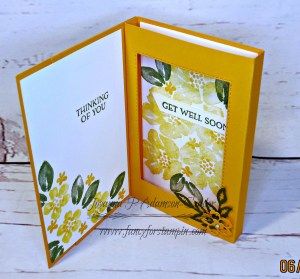 Dandelion Shadow Box Card (also Blossoms in Bloom) | Fancy for Stampin' Blossoms In Bloom, Box Cards Tutorial, Cardmaking Tutorials, Healing Hugs, Fancy Fold Card Tutorials, Card Making Templates, Card Folds, Box Cards, Nothing New