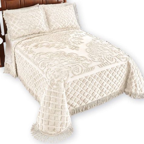 Top Of Bed, Chenille Pillow, Elegant Bedding, Chenille Bedspread, Collections Etc, Trellis Pattern, Bedding Stores, Coverlet Set, Bedspreads