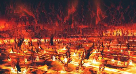 Terra Santa, Hell Fire, Heaven And Hell, Fantasy Concept Art, Dark Art, Dark Fantasy, Jesus Christ, Bible, Jesus