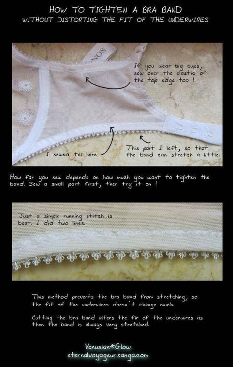 How To Tighten Bra Band, How To Take In A Bra Band, Fix Bra Strap, How To Make A Braclet Out Of A Bra Strap, How To Fix A Bra Wire, Sewing Bras, Diy Bra, Bra Sewing, Bra Pattern