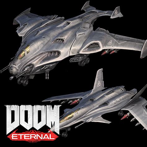 Scifi Artwork, Aerospace Design, Doom Eternal, Space Ship Concept Art, Star Wars Vehicles, Starship Design, Military Artwork, Sci Fi Ships, New Aircraft