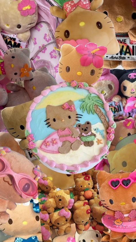 #hawaii #hellokitty #sanrio #hawaiihellokitty Hello Kitty Hawaii Aesthetic, Hawaii Sanrio, Hawaii Hello Kitty, Tropical Core, Kitty Aesthetic, Hello Kitt, Coconut Dream, Hello Kitty Rooms, Kitty Items