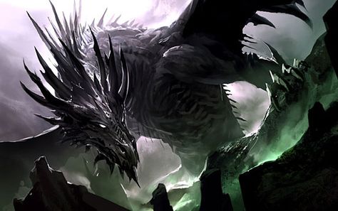 Black Dragon Dragon Perched, Large Dragon, Dragon Wallpaper, Concept Art Gallery, Shadow Dragon, Cool Dragons, Dragon Pictures, Dragon Artwork, Fantasy Dragon