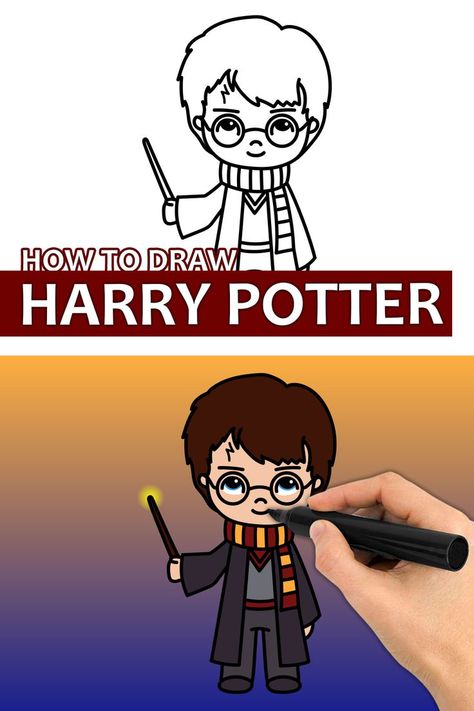 Learn how to draw Harry Potter with this step by step drawing tutorial video. Enjoy! ♥ #harrypotter #bookcharacters #howtodraw #easydrawingforkids Draw Harry Potter, Easy Drawing Tutorial, Harry Potter Gif, Easy Drawings For Kids, Drawing Tutorial Easy, Book Drawing, Step Drawing, Easy Drawing, Learn How To Draw