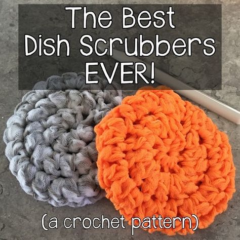 A pattern for the best dish scrubber ever! And a giveaway :) Grandmas Dishcloth, Orange Scrub, Scrubby Yarn Crochet Patterns, Crochet Dish Scrubber, Scrubby Yarn Crochet, Crochet Scrubby, Scrubbies Crochet Pattern, Scrubbies Crochet, Dish Scrubbies