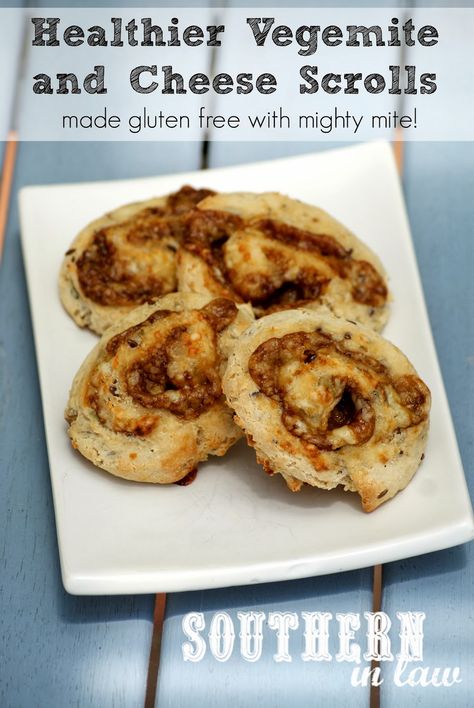 Healthy Vegemite and Cheese Scrolls Recipe - Gluten Free Cheesymite Scrolls Cheesymite Scrolls, Cheese Scrolls, Vegemite Recipes, Scrolls Recipe, Cheese Rolls, Lunch Box Snacks, Australian Food, Cheese Rolling, Recipe Healthy