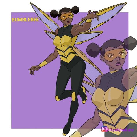 ᎪᏞᎥ ᎽahfᎾufᎥ on Instagram: “Karen Beecher aka #bumblebee , hope you like it 😉🐝🐝 #blackmonthhistory #blackheroes #youngjusticeoutsiders #jlthroneofatlantis #aquaman…” Dc Bumblebee, Black Month History, Marvel Superheroes Art, Avengers Art, Dc Comics Heroes, Black Anime, Young Justice, Superhero Design, Dc Heroes