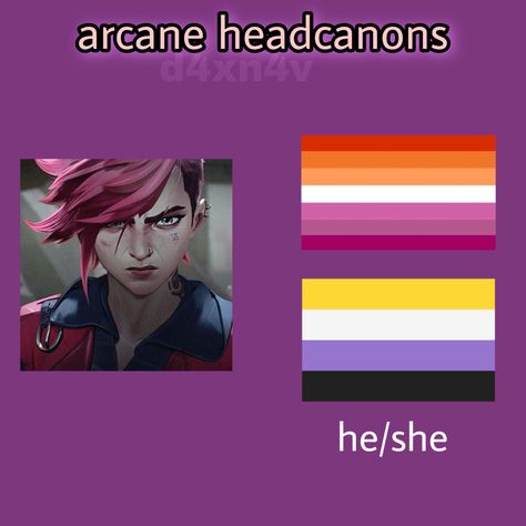 am i projecting? YES OBVIOUSLY 😫 + btw the use of he/him prns have NOTHING to do w her having a more masculine presentation!! | #arcane #arcanenetflix #arcanevi #vi #viarcane #violetarcane #arcaneviolet #headcanon Vii Arcane, Arcane Headcanons, Arcane Characters, Bellow Diamond, Character Headcanons, Arcane Vi, Vi Arcane, Stuff And Thangs, Lol League Of Legends