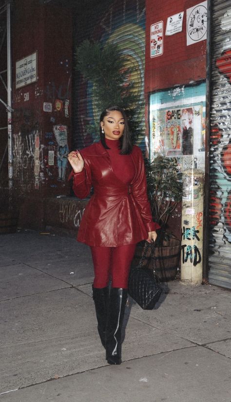 Cutest Picture Ever, Winter Birthday Outfit, Burgundy Outfit, Megan Thee Stallion, January 10, Valentine's Day Outfit, Dinner Outfits, The Oscars, Red Outfit